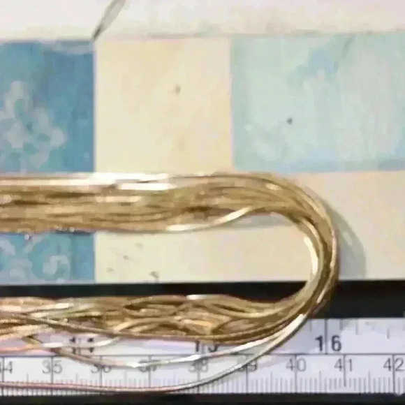 Unbranded 32" Gold Tone 14 Strand Necklace - Picture 7 of 7